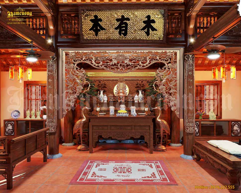 Thiết kế nhà thờ họ đẹp