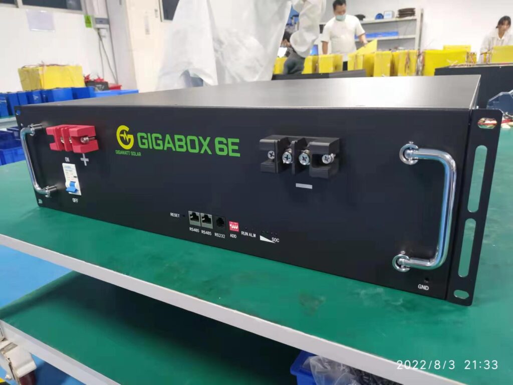 Pin trữ điện mặt trời LiFePo4 GIGABOX 6E - Quỳnh An Solar - Công Ty TNHH Xây Dựng Và Công Nghệ Quỳnh An