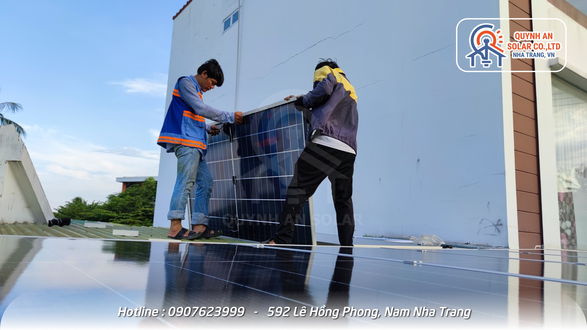 Hình ảnh thi công - Quỳnh An Solar - Công Ty TNHH Xây Dựng Và Công Nghệ Quỳnh An