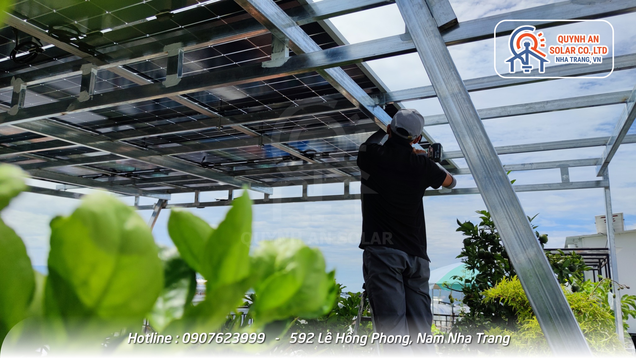Hình ảnh thi công - Quỳnh An Solar - Công Ty TNHH Xây Dựng Và Công Nghệ Quỳnh An