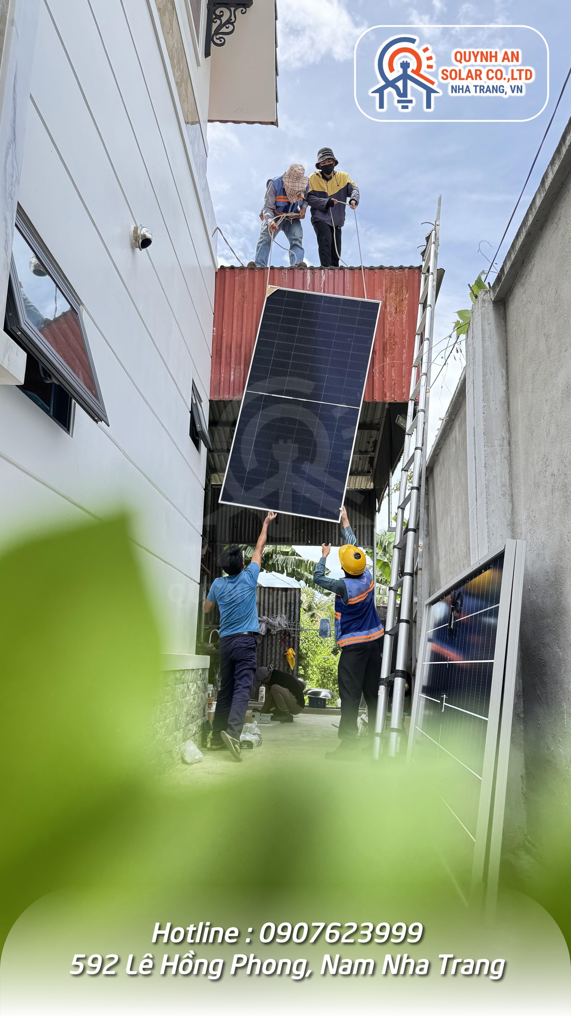 Hình ảnh thi công - Quỳnh An Solar - Công Ty TNHH Xây Dựng Và Công Nghệ Quỳnh An