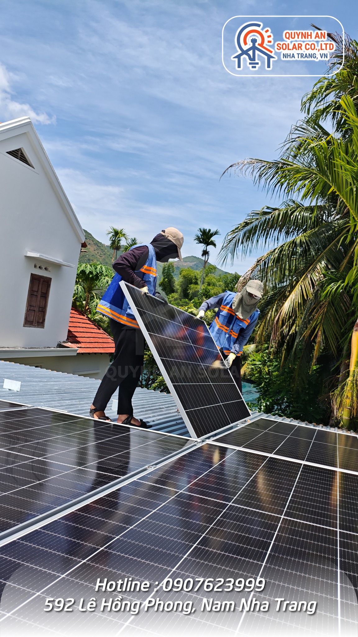 Hình ảnh thi công - Quỳnh An Solar - Công Ty TNHH Xây Dựng Và Công Nghệ Quỳnh An