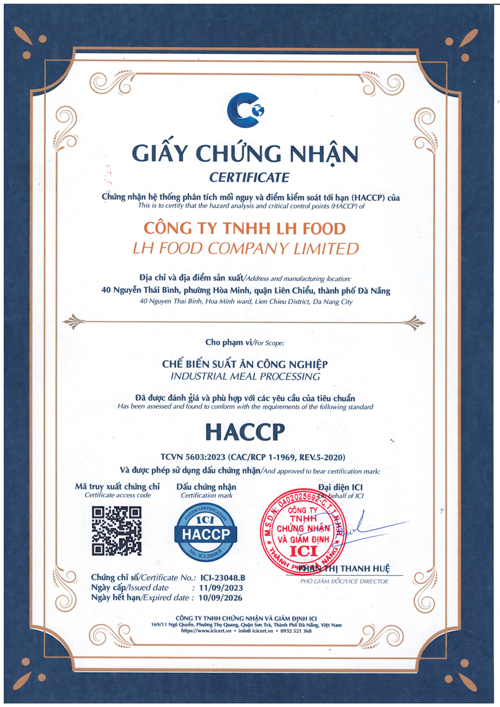  - Suất Ăn Công Nghiệp LH Food - Công Ty TNHH LH Food