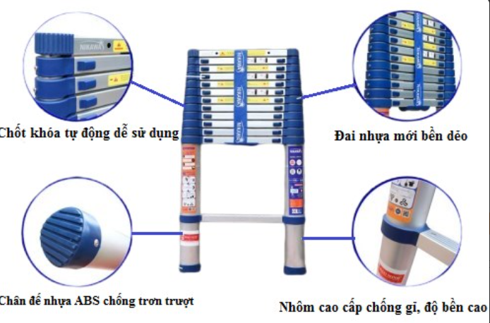 Thang nhôm rút - Công Ty TNHH Thương Mại Dịch Vụ Hà Minh Tâm