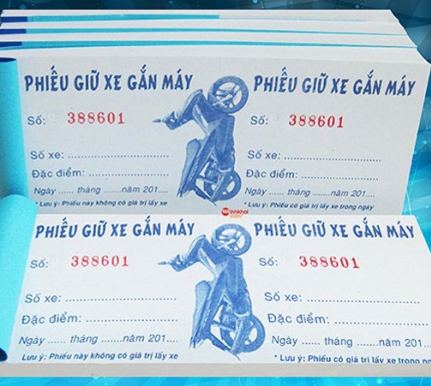 In phiếu giữ xe