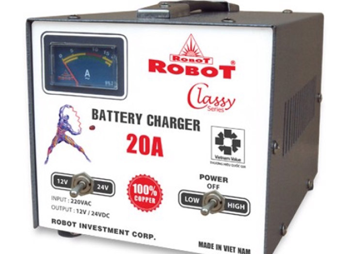 Máy sạc ROBOT BMC 20A1224 - 20A - ắc Quy Phúc Duy An - Công Ty TNHH Xây Dựng Thương Mại Dịch Vụ Phúc Duy An