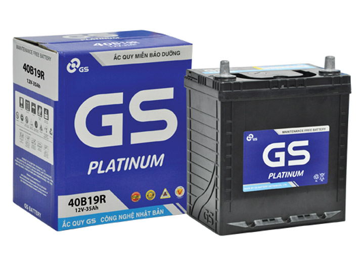 Bình ắc quy khô GS 12v 35Ah - 40B19L/R - ắc Quy Phúc Duy An - Công Ty TNHH Xây Dựng Thương Mại Dịch Vụ Phúc Duy An