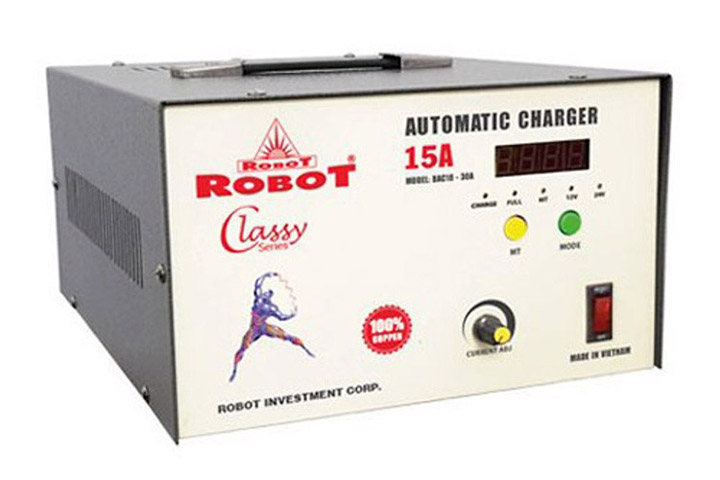 Máy sạc ROBOT BAC18 - 15A - ắc Quy Phúc Duy An - Công Ty TNHH Xây Dựng Thương Mại Dịch Vụ Phúc Duy An