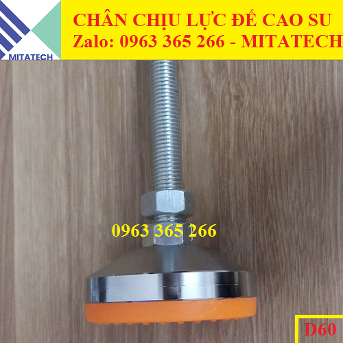 Chân tăng chỉnh chịu lực đế cao su