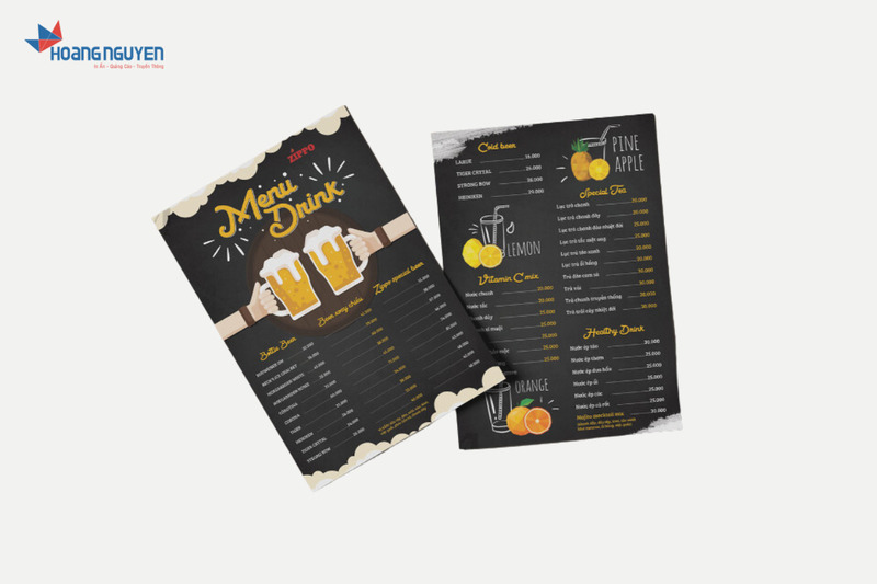 In Menu - In ấn Quảng Cáo Hoàng Nguyễn - Công Ty TNHH Quảng Cáo Truyền Thông Hoàng Nguyễn