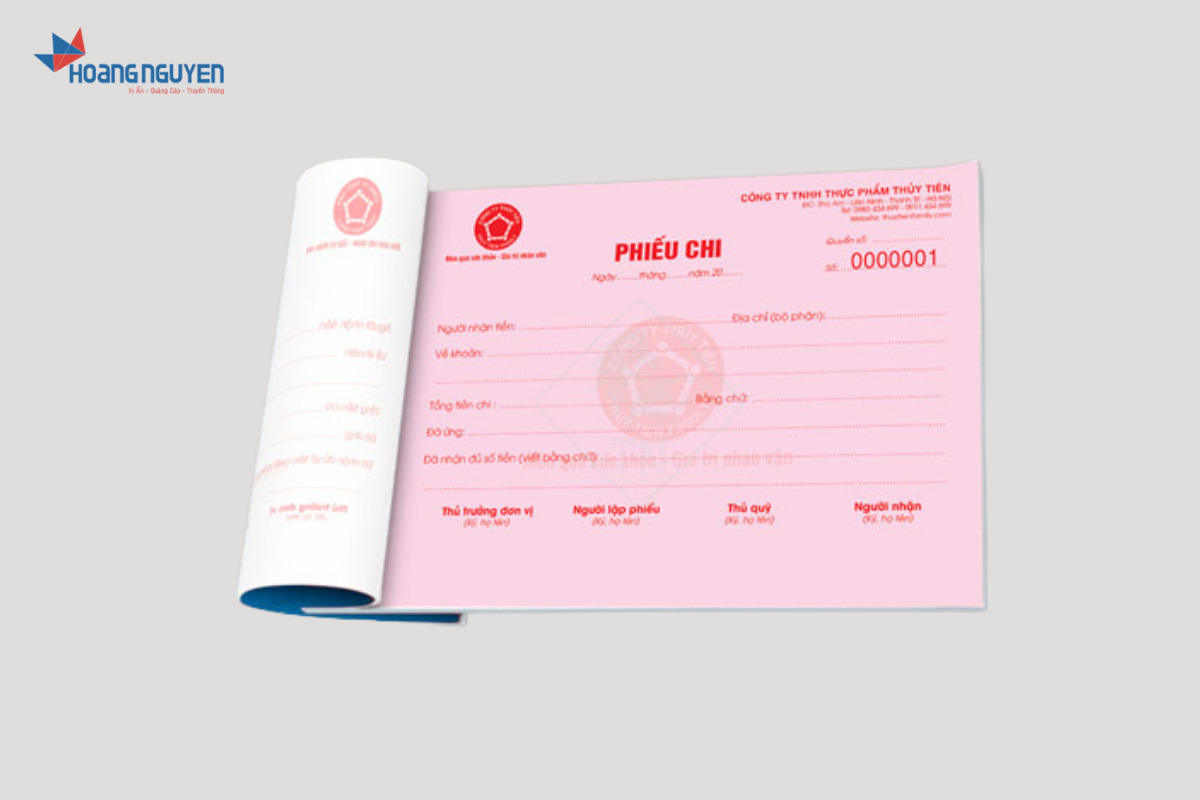 In phiếu chi - In ấn Quảng Cáo Hoàng Nguyễn - Công Ty TNHH Quảng Cáo Truyền Thông Hoàng Nguyễn
