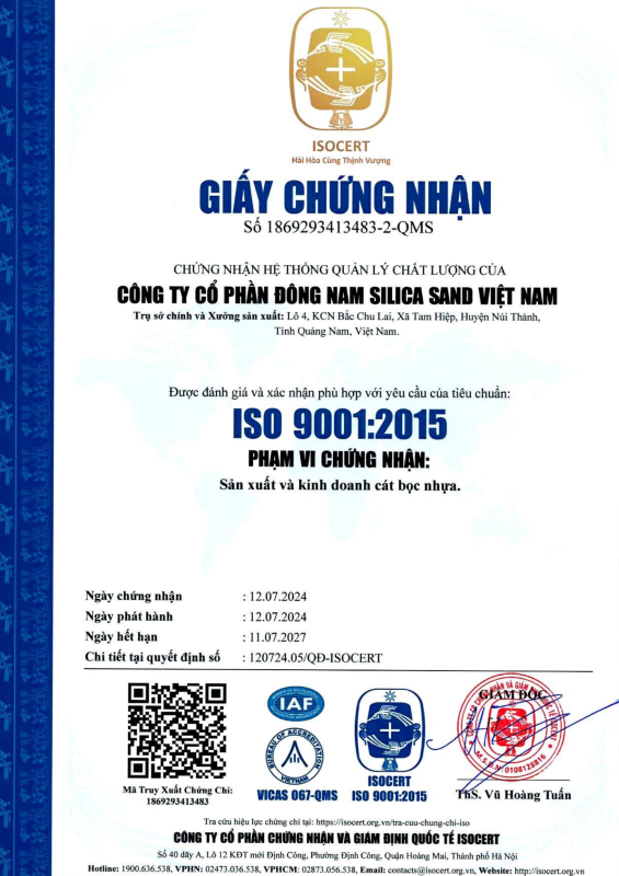Chứng nhận ISO 9001:2015