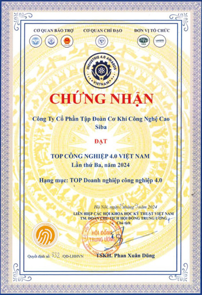 Top doanh nghiệp công nghiệp 4.0 2024 - Tủ Bảng Điện SIBA - Công Ty Cổ Phần Tập Đoàn Cơ Khí Công Nghệ Cao SIBA