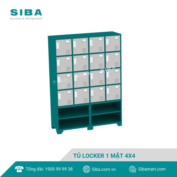 Tủ locker 16 ngăn - Tủ Sắt Văn Phòng SIBA - Công Ty Cổ Phần Tập Đoàn Cơ Khí Công Nghệ Cao SIBA
