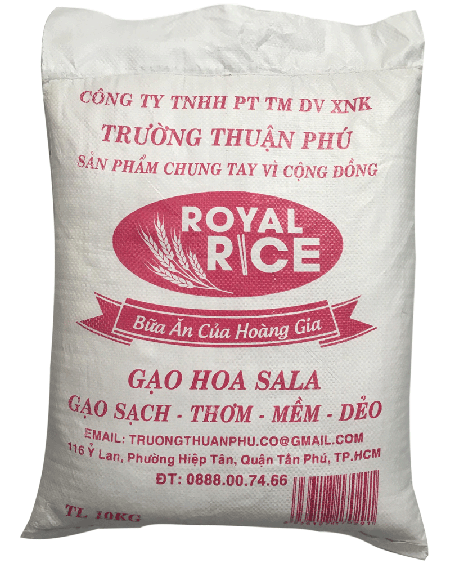 Gạo hoa Sala 10kg - Gạo Hoàng Gia - Công Ty TNHH Sản Xuất XNK Lương Thực Trường Thuận Phú