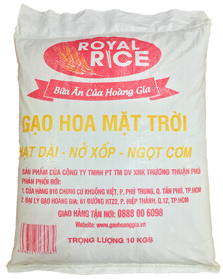 Gạo hoa mặt trời 10kg - Gạo Hoàng Gia - Công Ty TNHH Sản Xuất XNK Lương Thực Trường Thuận Phú