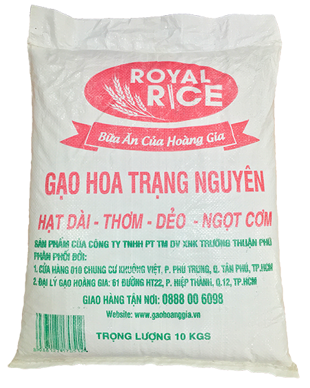 Gạo hoa trạng nguyên 10kg - Gạo Hoàng Gia - Công Ty TNHH Sản Xuất XNK Lương Thực Trường Thuận Phú