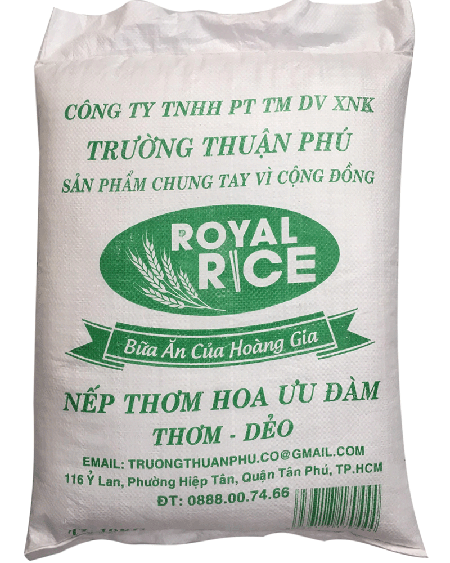 Nếp thơm hoa ưu đàm 10kg - Gạo Hoàng Gia - Công Ty TNHH Sản Xuất XNK Lương Thực Trường Thuận Phú