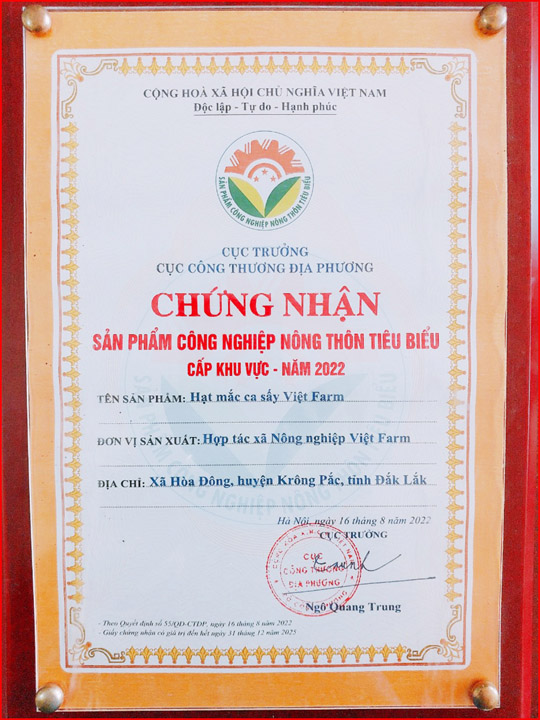 Chứng nhận sản phẩm công nghiệp nông thôn tiêu biểu 2022 - Sản Phẩm Công Nghiệp Nông Thôn Tiêu Biểu - Sản Phẩm Đắk Lắk Online