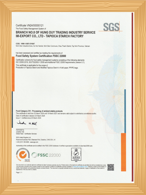 Chứng nhận FSSC 22000