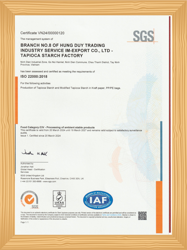 Chứng nhận ISO 22000:2018