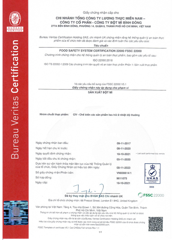 Chứng nhận FSSC 22000