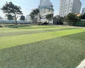 Thi công sân bóng cỏ nhân tạo phường Trang Hạ – Từ Sơn – Bắc Ninh