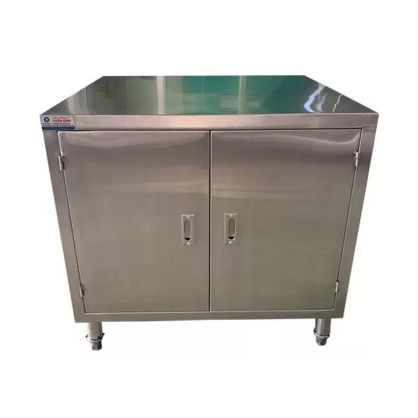 Bàn tủ inox có cửa mở
