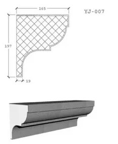 Phào chỉ bê tông nhẹ EPS YJ-007 - Phào Chỉ Renewal Green - Công Ty TNHH Vật Liệu Tái Tạo Năng Lượng Xanh