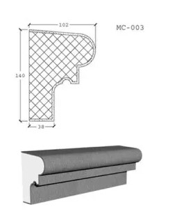 Phào chỉ bê tông nhẹ EPS MC-003 - Phào Chỉ Renewal Green - Công Ty TNHH Vật Liệu Tái Tạo Năng Lượng Xanh