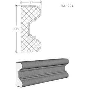 Phào chỉ bê tông nhẹ EPS YX-001 - Phào Chỉ Renewal Green - Công Ty TNHH Vật Liệu Tái Tạo Năng Lượng Xanh