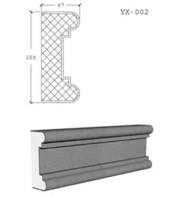 Phào chỉ bê tông nhẹ EPS YX-002 - Phào Chỉ Renewal Green - Công Ty TNHH Vật Liệu Tái Tạo Năng Lượng Xanh