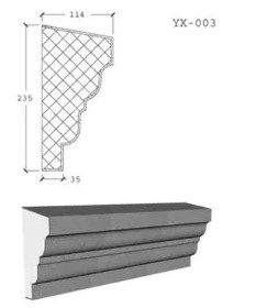 Phào chỉ bê tông nhẹ EPS YX-003 - Phào Chỉ Renewal Green - Công Ty TNHH Vật Liệu Tái Tạo Năng Lượng Xanh