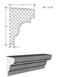 Phào chỉ bê tông nhẹ EPS MC-004 - Phào Chỉ Renewal Green - Công Ty TNHH Vật Liệu Tái Tạo Năng Lượng Xanh