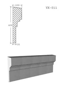 Phào chỉ bê tông nhẹ EPS YX-011 - Phào Chỉ Renewal Green - Công Ty TNHH Vật Liệu Tái Tạo Năng Lượng Xanh