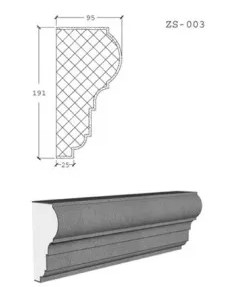Phào chỉ bê tông nhẹ EPS ZS-003 - Phào Chỉ Renewal Green - Công Ty TNHH Vật Liệu Tái Tạo Năng Lượng Xanh