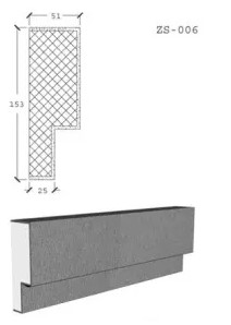 Phào chỉ bê tông nhẹ EPS ZS-006 - Phào Chỉ Renewal Green - Công Ty TNHH Vật Liệu Tái Tạo Năng Lượng Xanh