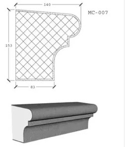 Phào chỉ bê tông nhẹ EPS MC-007 - Phào Chỉ Renewal Green - Công Ty TNHH Vật Liệu Tái Tạo Năng Lượng Xanh