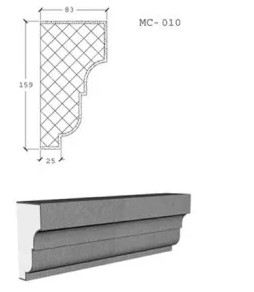 Phào chỉ bê tông nhẹ EPS MC-010 - Phào Chỉ Renewal Green - Công Ty TNHH Vật Liệu Tái Tạo Năng Lượng Xanh