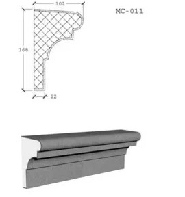 Phào chỉ bê tông nhẹ EPS MC-011 - Phào Chỉ Renewal Green - Công Ty TNHH Vật Liệu Tái Tạo Năng Lượng Xanh