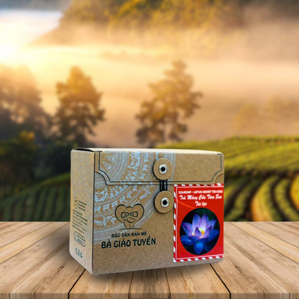 Trà Mãng Cầu Tâm Sen túi lọc Bà Giáo Tuyền hộp 25 túi lọc - Cà Phê Men`s Coffee - Công Ty TNHH Sản Xuất Thương Mại Và Dịch Vụ Bazan Đỏ