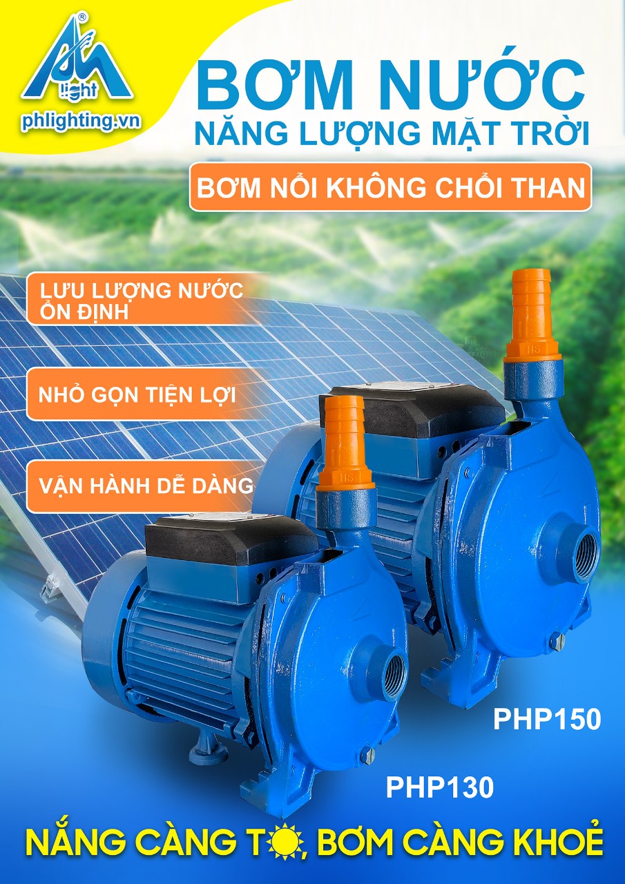 Máy bơm năng lượng mặt trời - Phú Hiển Lighting - Công Ty TNHH TM&DV Phú Hiển Lighting