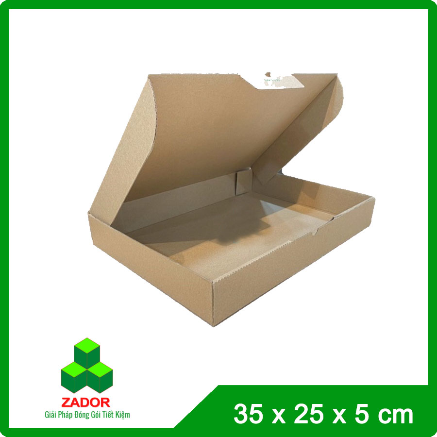 Hộp carton nắp gài Zador 35x25x5 3 lớp - Thùng Carton Zador - Công Ty TNHH Zador