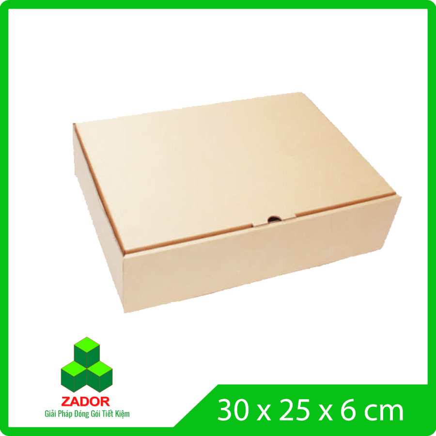 Hộp carton nắp cài 30x25x6 3 lớp - Thùng Carton Zador - Công Ty TNHH Zador