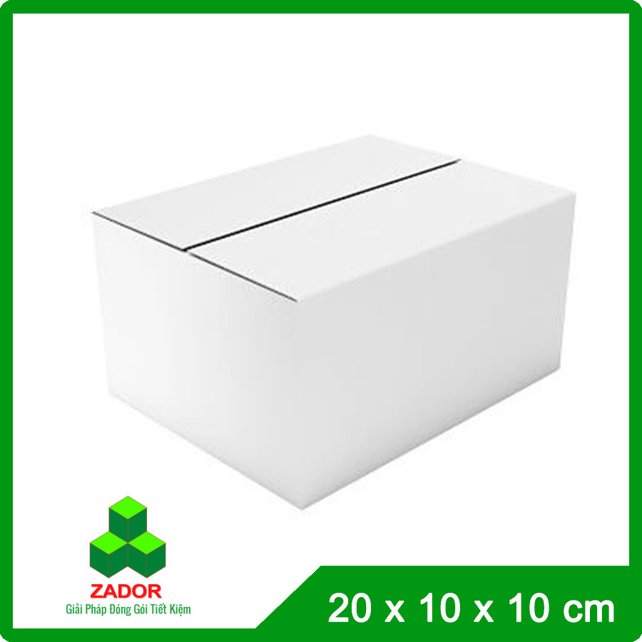 Hộp carton trắng 20x10x10 3 lớp - Thùng Carton Zador - Công Ty TNHH Zador