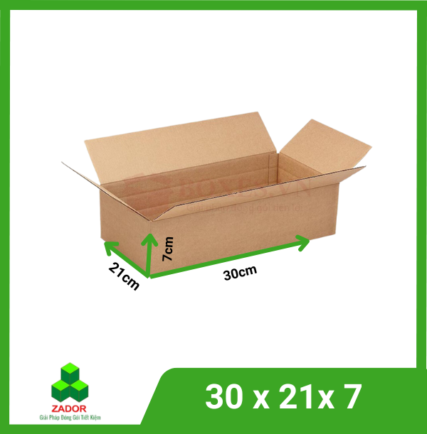 Hộp carton COD 30x21x7 3 lớp - Thùng Carton Zador - Công Ty TNHH Zador