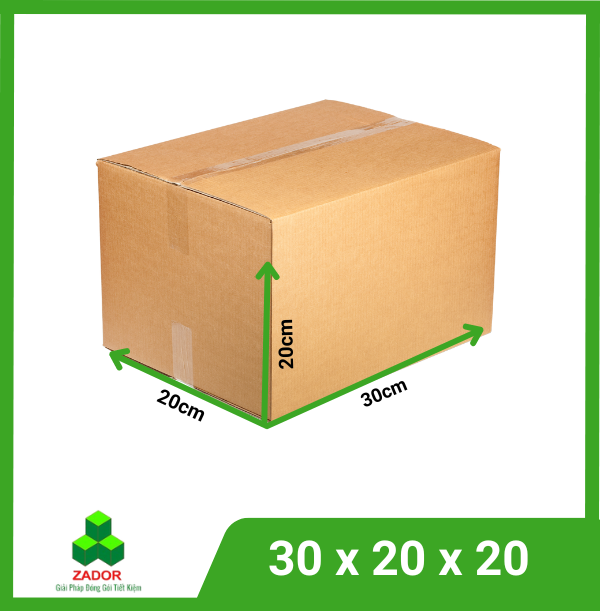 Hộp carton COD lớn 30x20x20 5 lớp - Thùng Carton Zador - Công Ty TNHH Zador