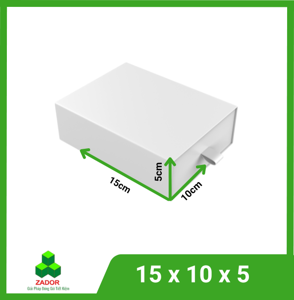 Hộp carton màu trắng 15x10x5 5 lớp