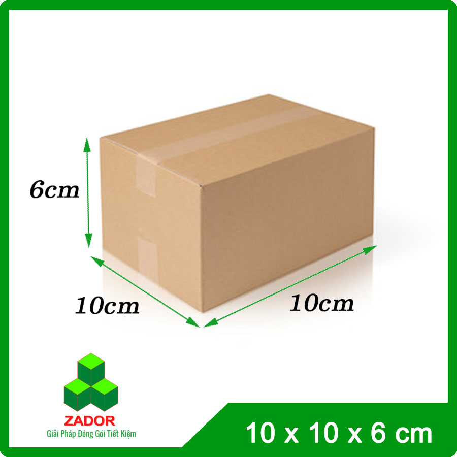 Hộp carton nhỏ 10x10x6 3 lớp - Thùng Carton Zador - Công Ty TNHH Zador