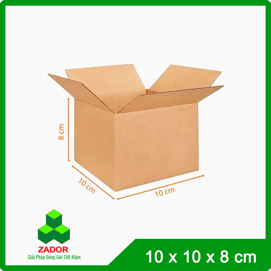 Hộp carton nhỏ 10x10x8 3 lớp - Thùng Carton Zador - Công Ty TNHH Zador
